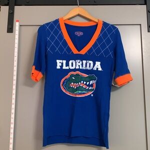 NWT E5 Collegiate Florida Gators UF Officially Liscensed Blue Shirt Size Small